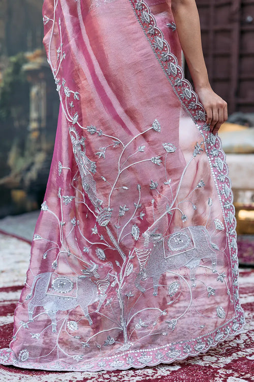 Krishna Shveta Saree Set