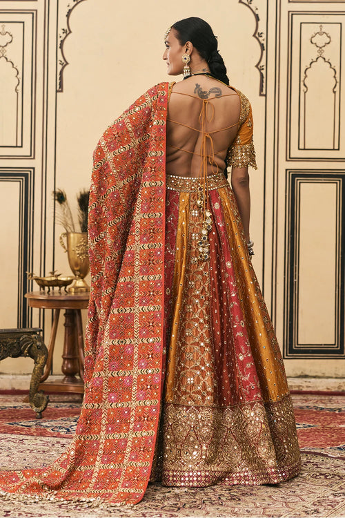 Rangmanch Phulkari Lehenga Set With Phulkari Dupatta
