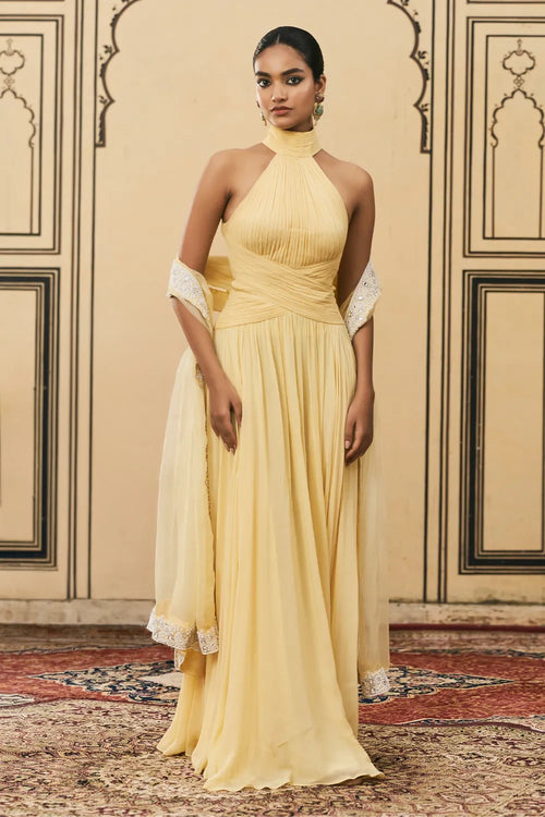 Makhani Georgette Gown Set
