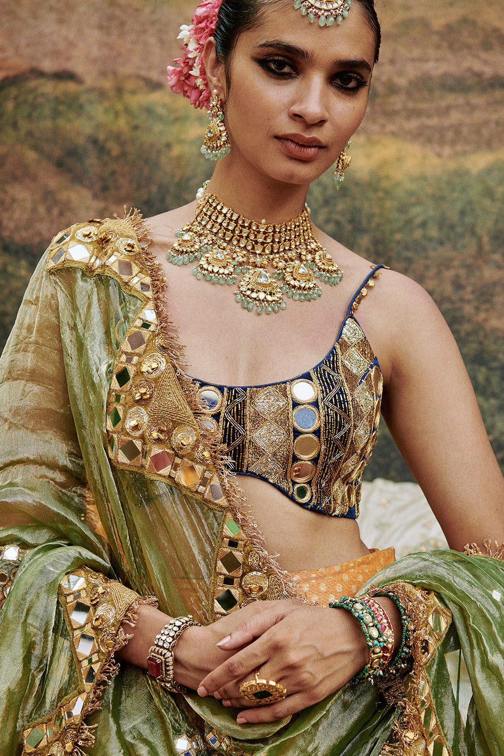 Ina Sheesh Lehenga Set