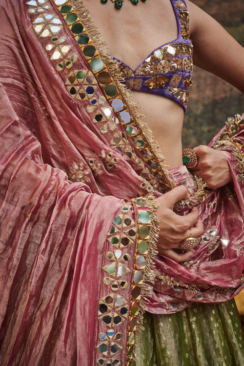 Azal Sheesh Lehenga Set