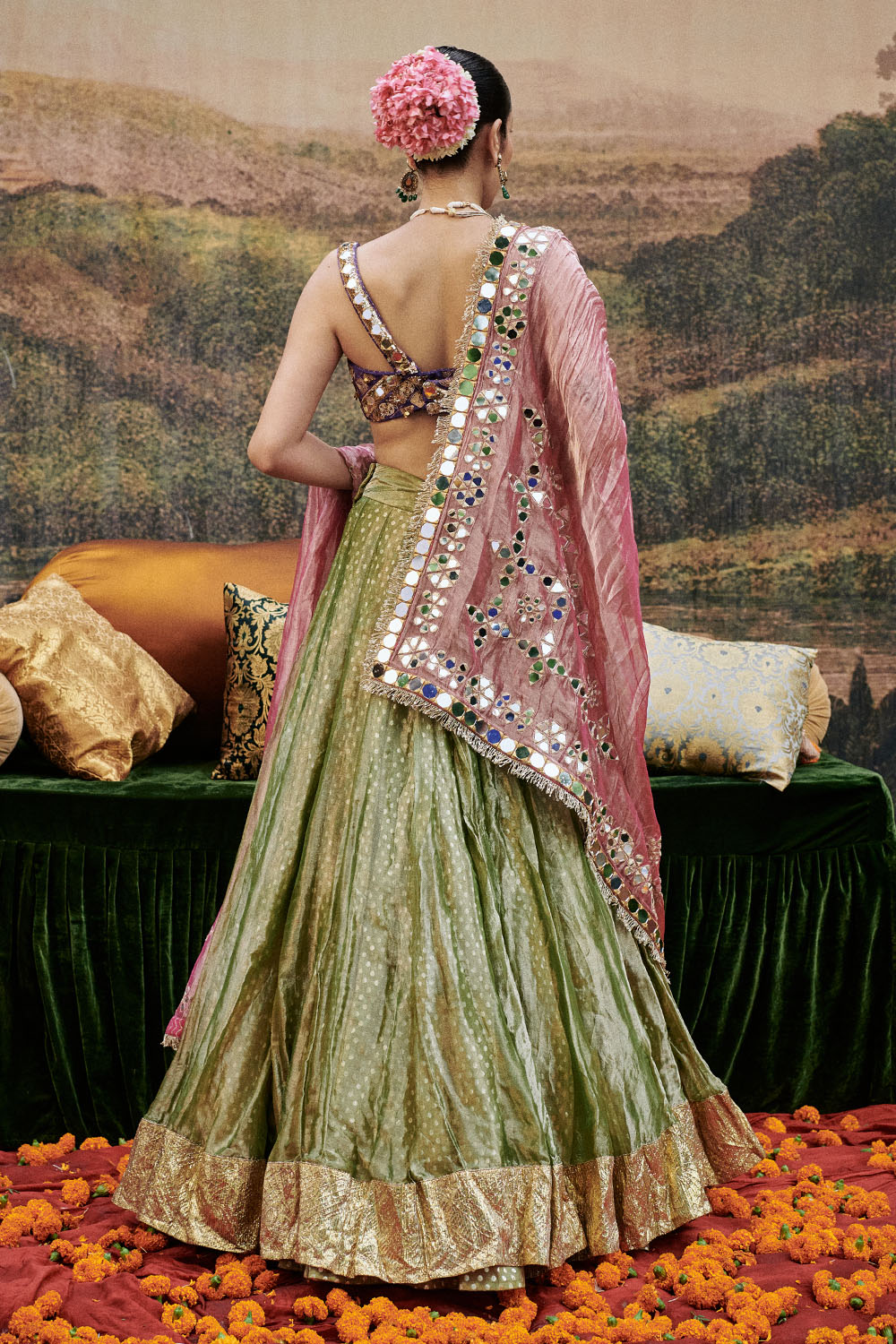 Azal Sheesh Lehenga Set