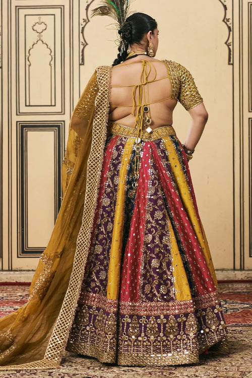 Rangotsav Phulkari Lehenga Set With Organza Dupatta