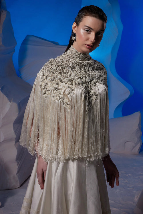 Ivory Cotton Silk Co-ord Set