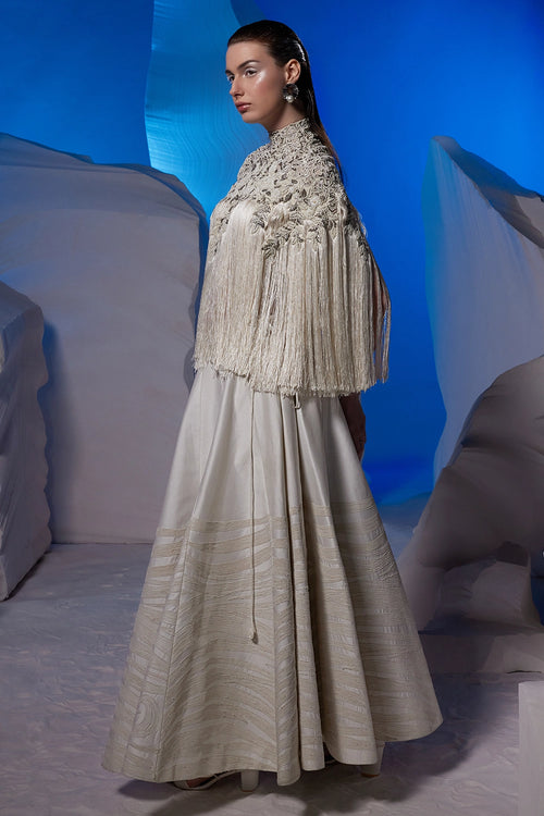 Ivory Cotton Silk Co-ord Set