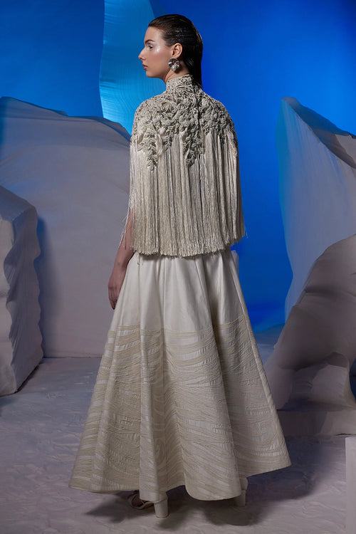 Ivory Cotton Silk Co-ord Set