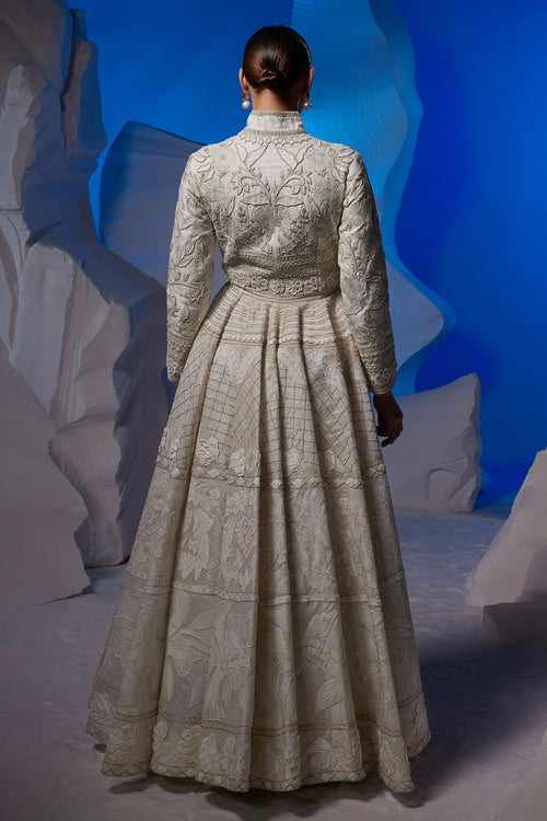 Ivory Linen Silk Gown