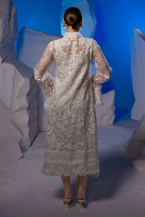 Ivory Organza Silk Kurta