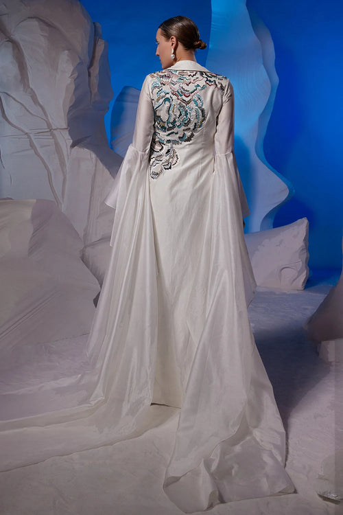 Ivory Cotton Silk Dress