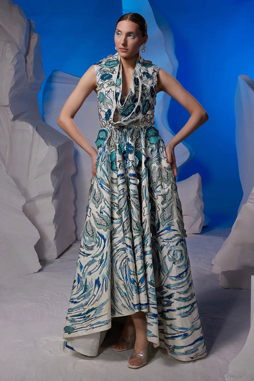 Ivory Cotton Silk Classic Gown