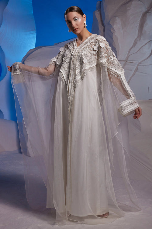 Ivory Silk Kaftan