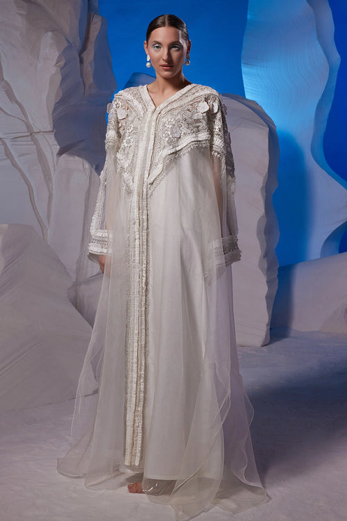 Ivory Silk Kaftan