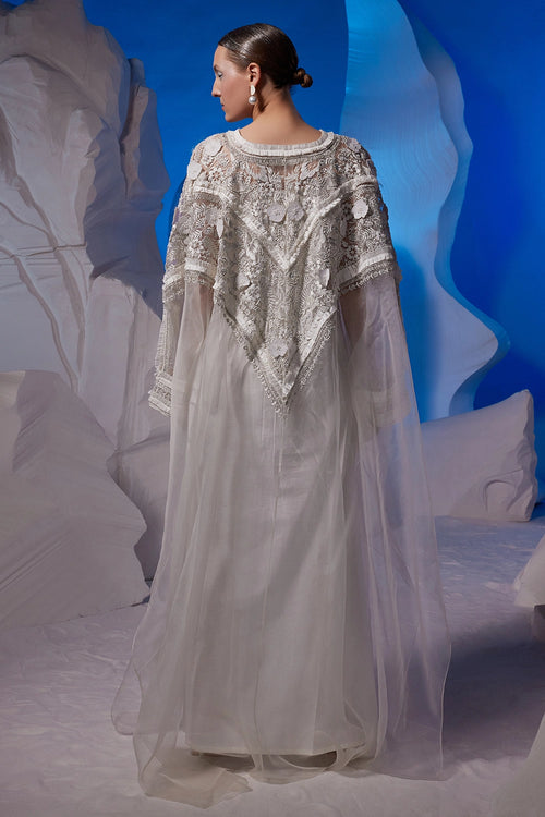 Ivory Silk Kaftan