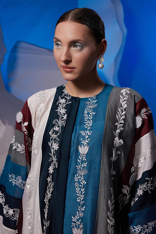 Ivory Cotton Silk Minimal Kaftan