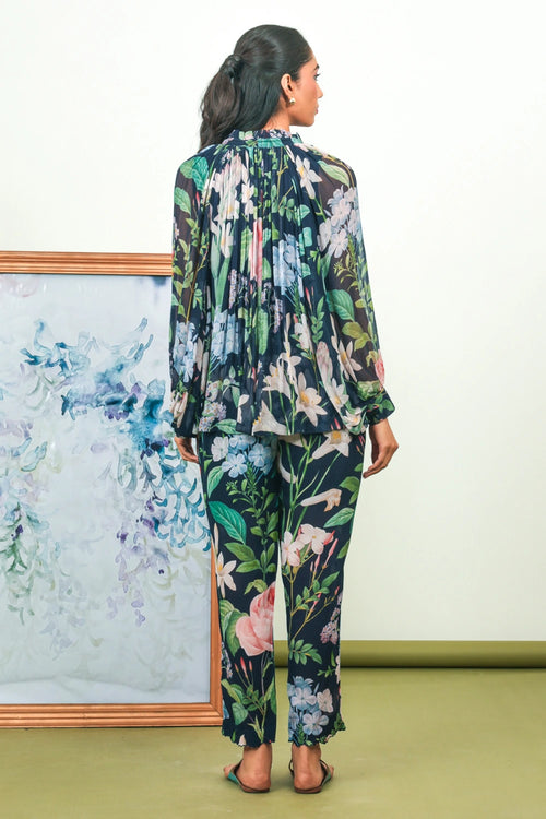 Indigo Chiffon Breeze Co-ord Set