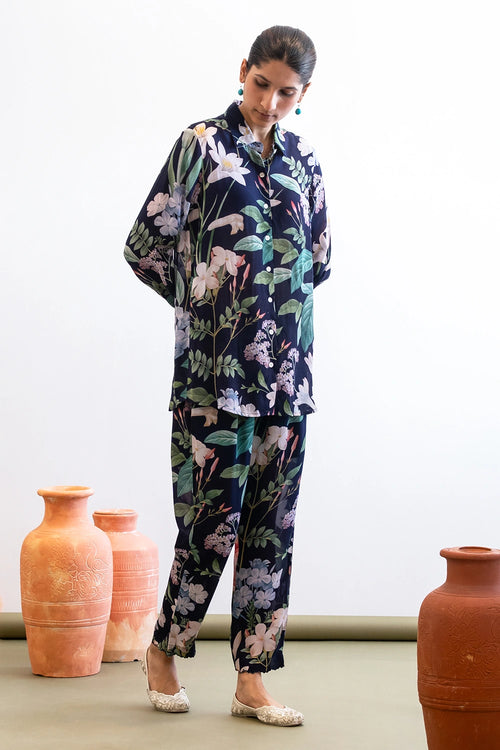 Indigo Midnight Garden Co-ord Set