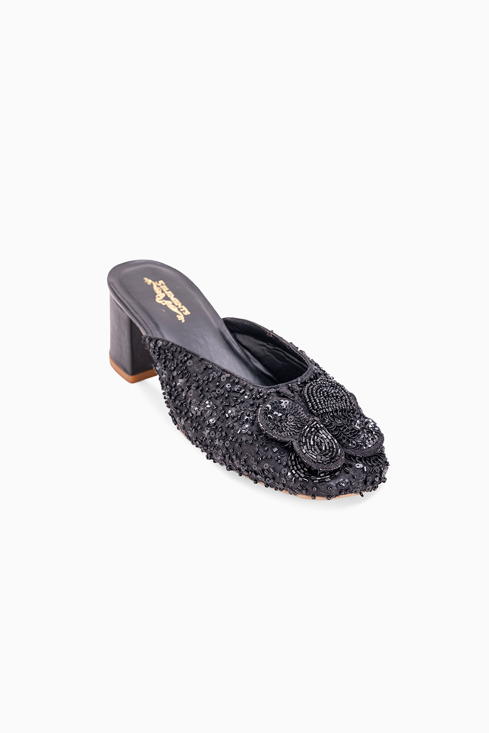 Indrani Black Mules