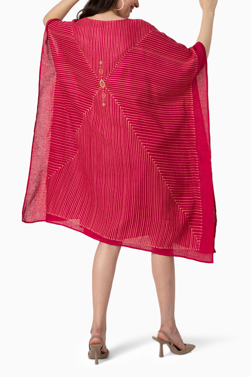 Hot Pink Intersection Short Kaftan