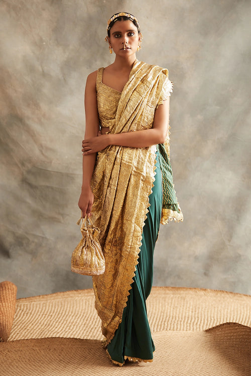 Sona Panna Saree