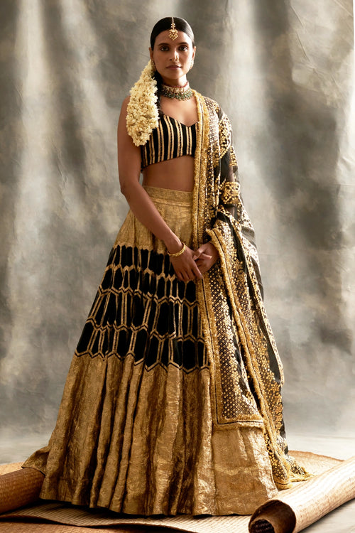 Hara Meena Kumari Kalidaar Lehenga Set