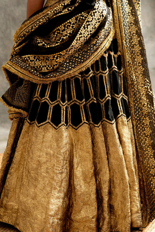 Hara Meena Kumari Kalidaar Lehenga Set