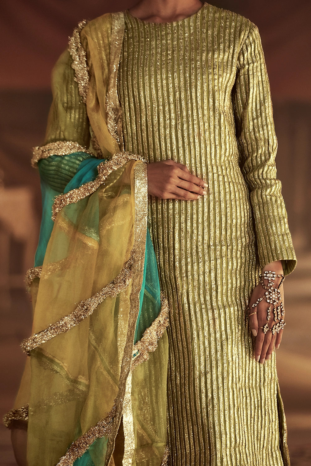 Olive Green Eiva Garara Set