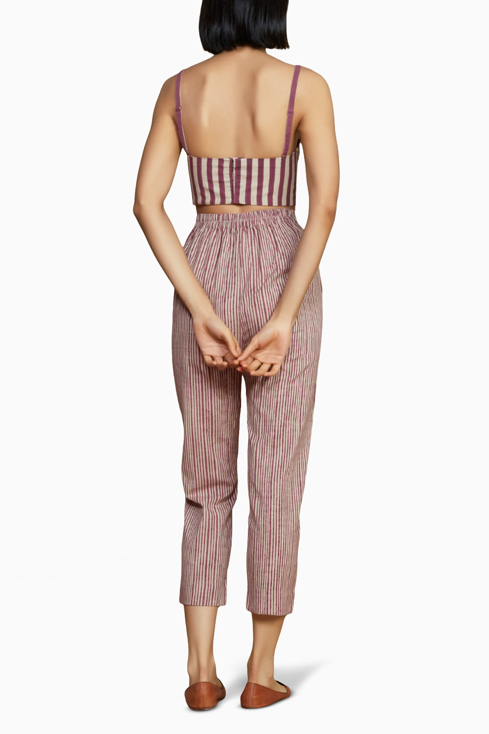 Ivory with Mauve Striped Co-ord Set