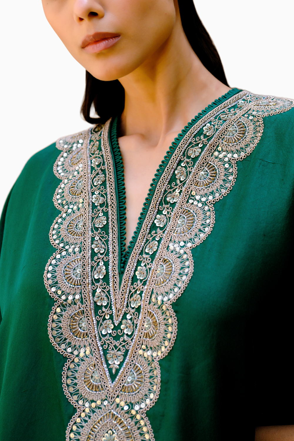 Emerald Green Kaftan Set