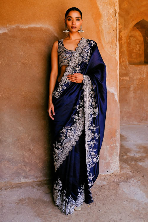 Purple Saree Set