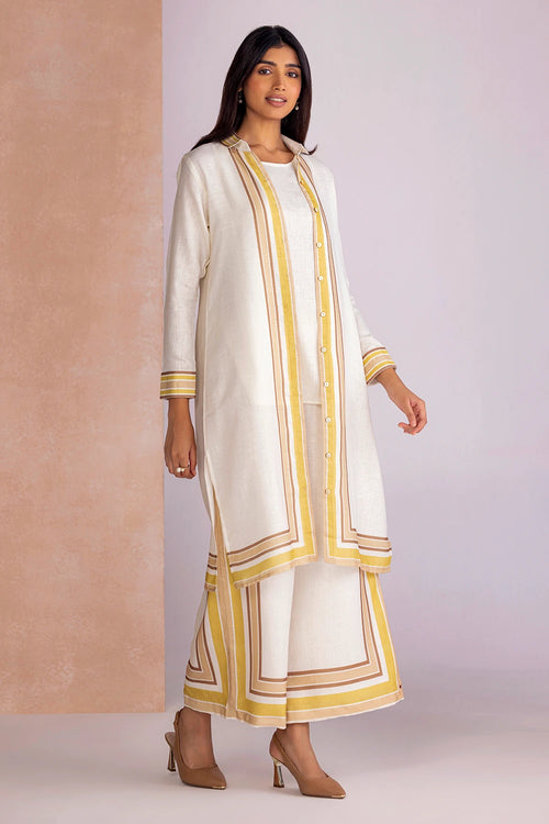 Stripe Drama  Citrus Dust Jacket With B-Shell