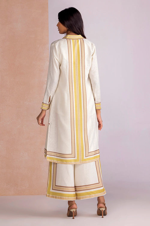 Stripe Drama  Citrus Dust Jacket With B-Shell