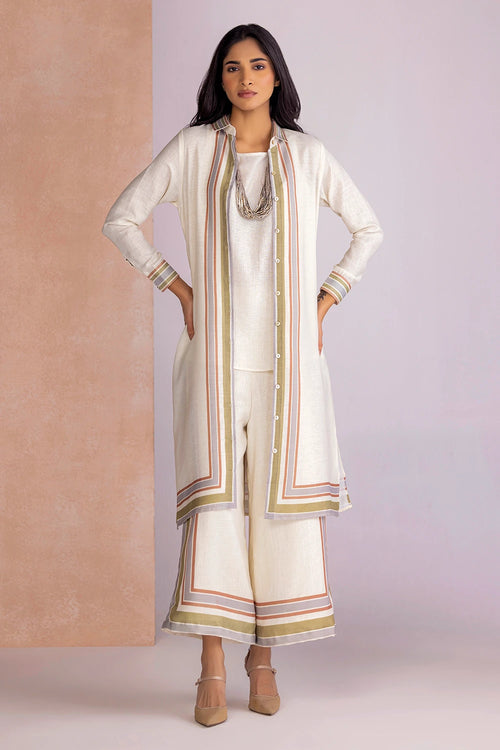 Stripe Drama  Earth Jacket With B-Shell