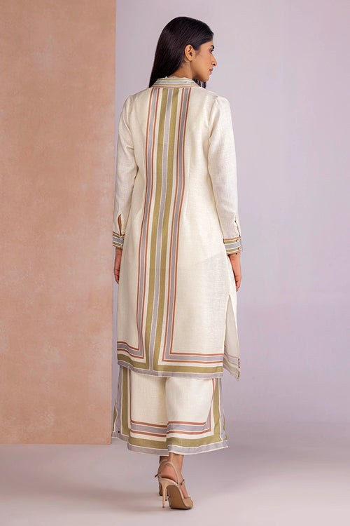 Stripe Drama  Earth Jacket With B-Shell