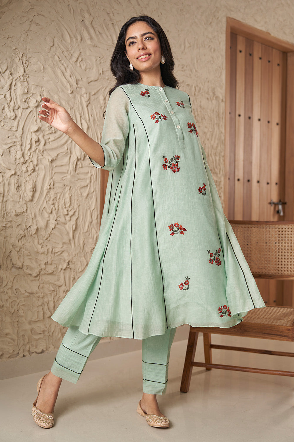 Jahan Sage Green Kurta Set