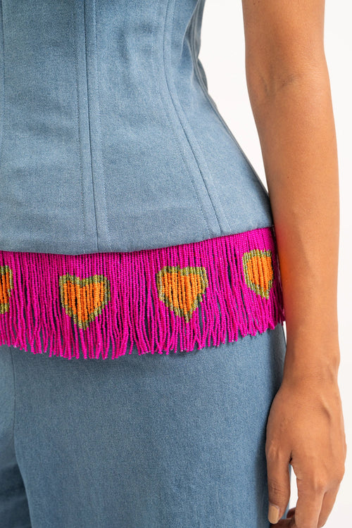 Tassel Love Stpry Corset And Pants Set