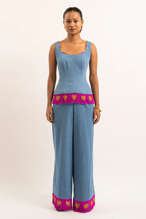Tassel Love Stpry Corset And Pants Set