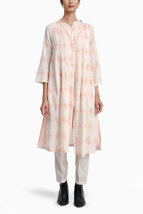 Blush Pink Top Pant Robe Set