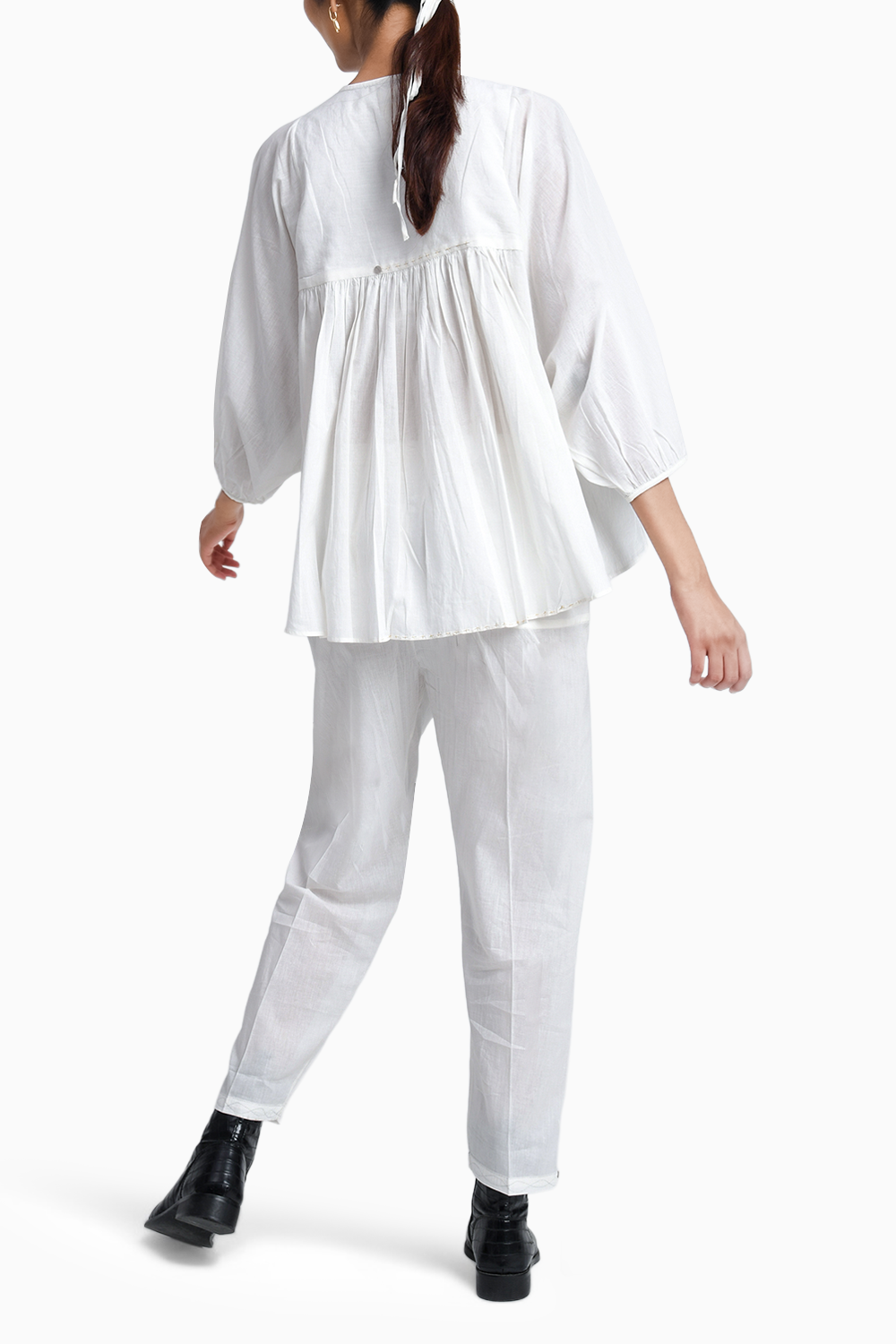 Moon White Top & Pant Set