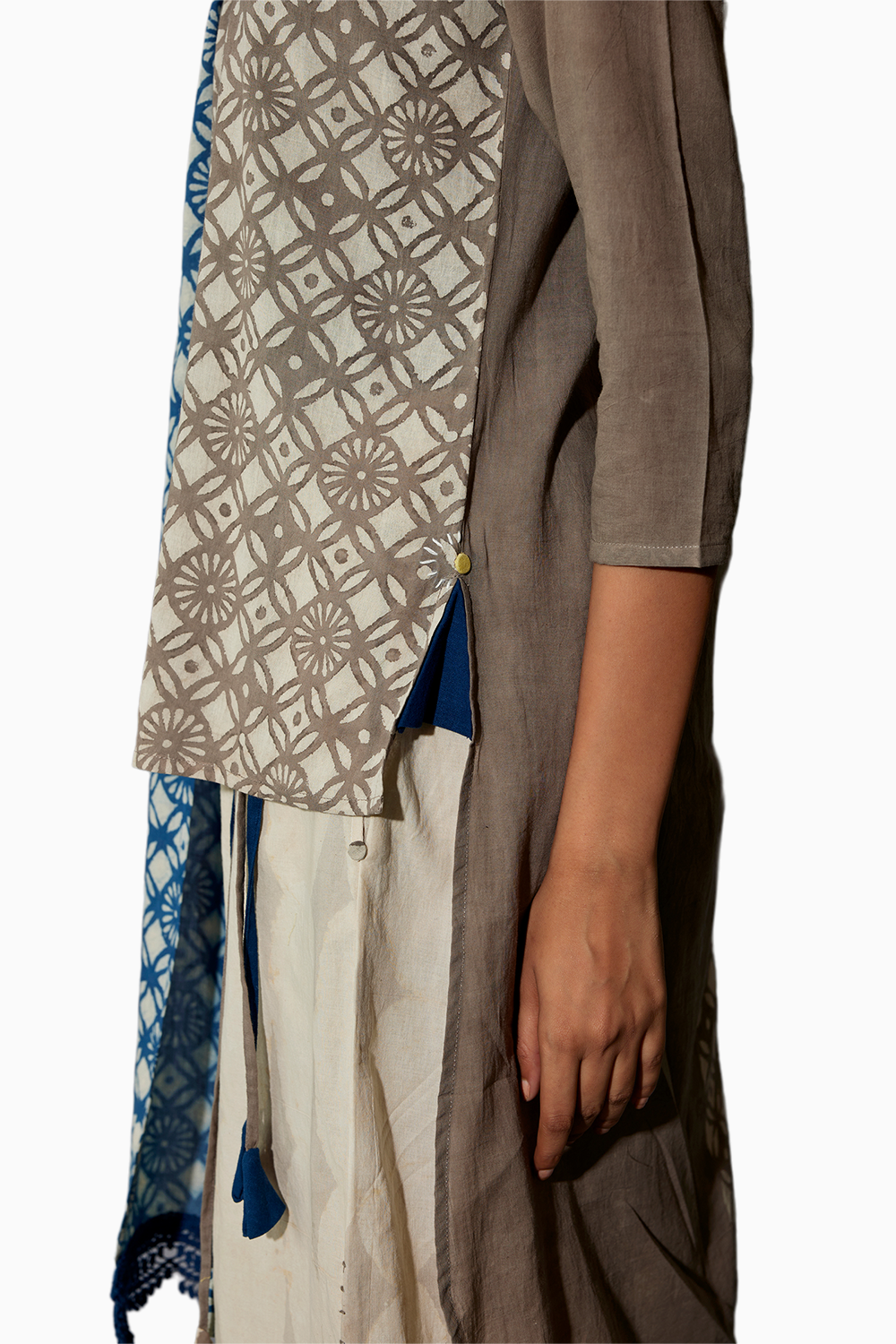 Brown 24X7 Festive Shirt With Palazzo and Dupatta Coord Set