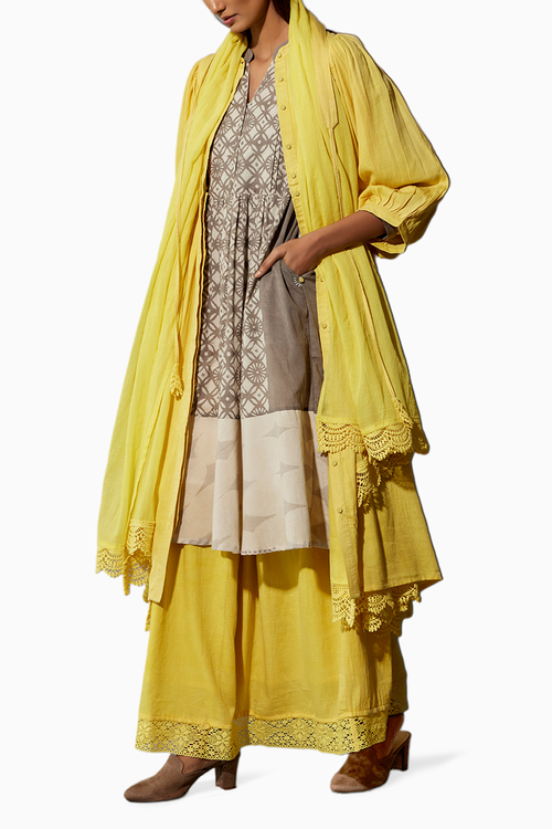 Brown Yellow Haldi Festive Set