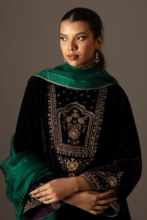 Organza Green Dupatta