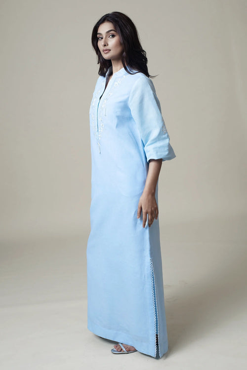 Blue Anaya Long Dress