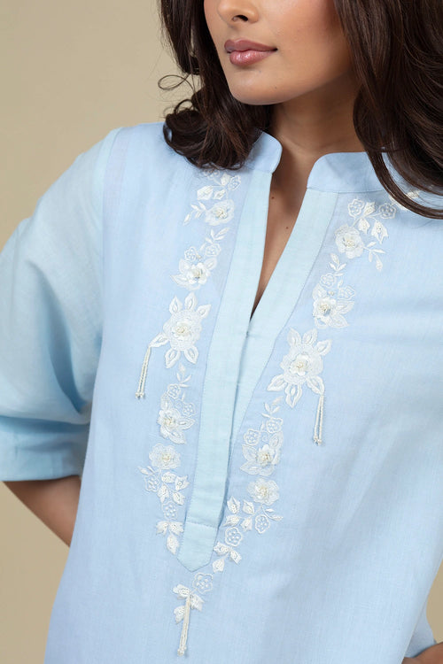 Blue Anaya Long Dress