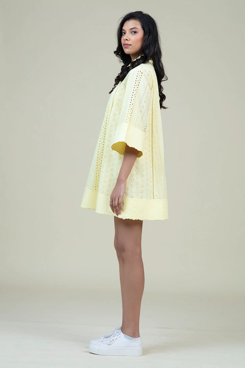 Yellow Dina Tunic Dress with Slip