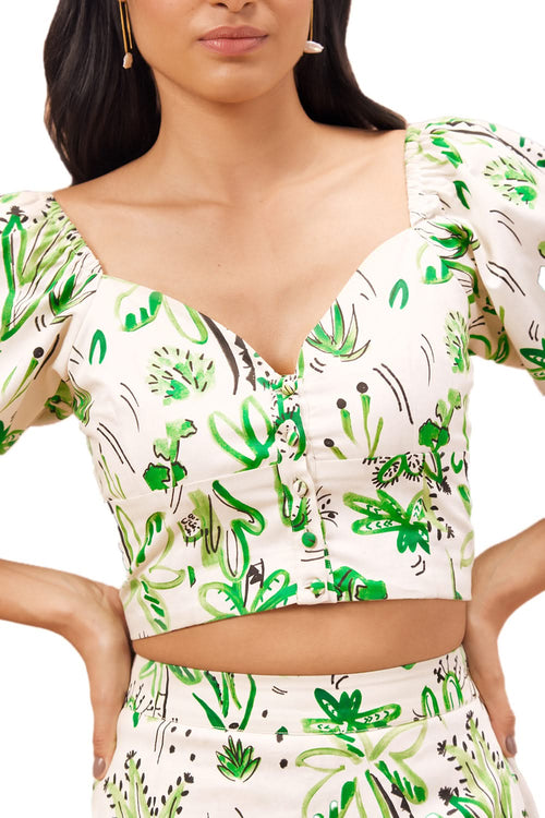 Jade Cactus Ecru Co-ord Set