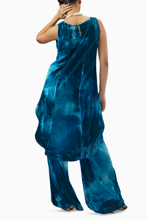 Jade Blue Blotch Co-ord Set