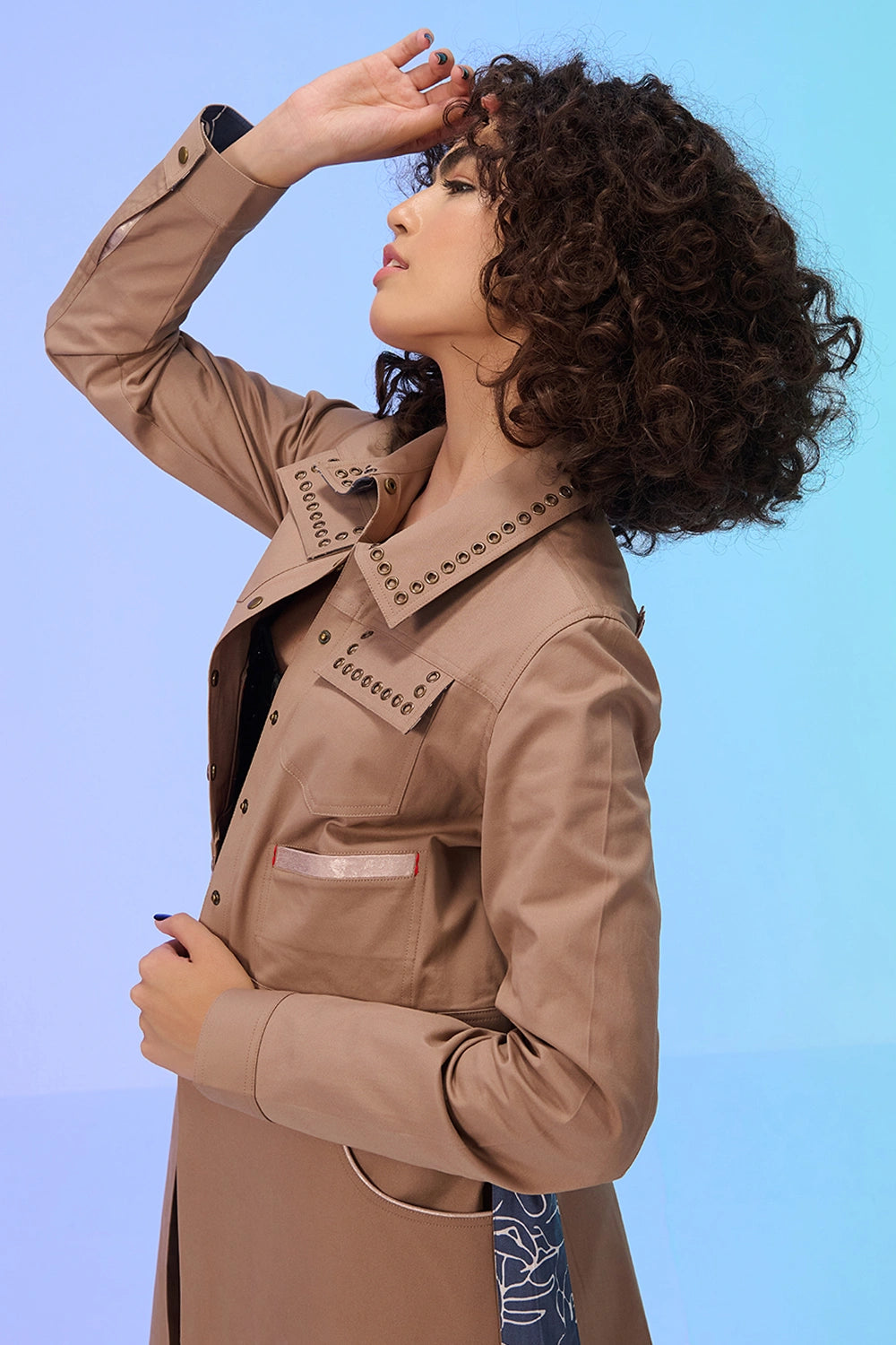 Jagger Bolt Light Brown Trench Coat