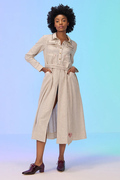 Jagger Star White Trench Coat