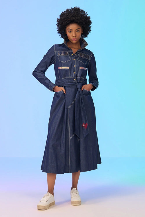 Jagger Blue Trench Coat