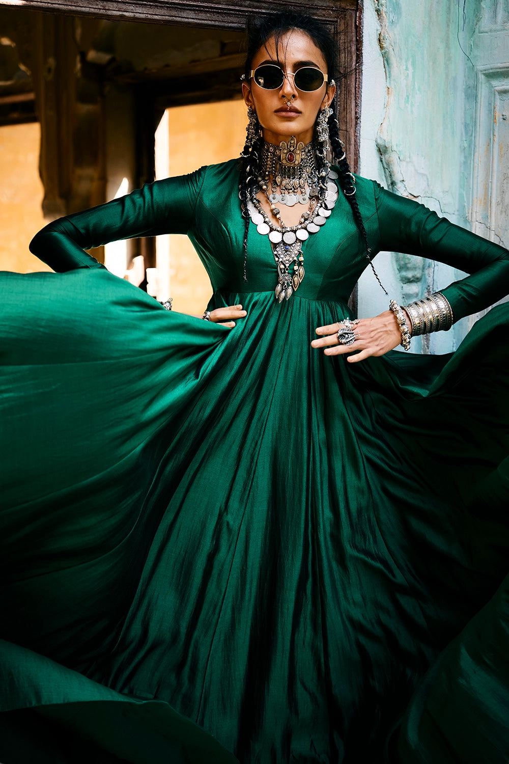 Emerald Green Anarkali